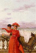 Vittorio Matteo Corcos Looking Out To Sea oil painting artist